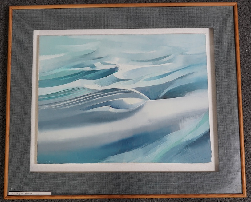 David Smith (British, 1920-1999), oil on canvas, 'Sastrugi Number 1, Antarctica', signed and dated 1977 50 x 66cm Provenance; from the artists' studio.